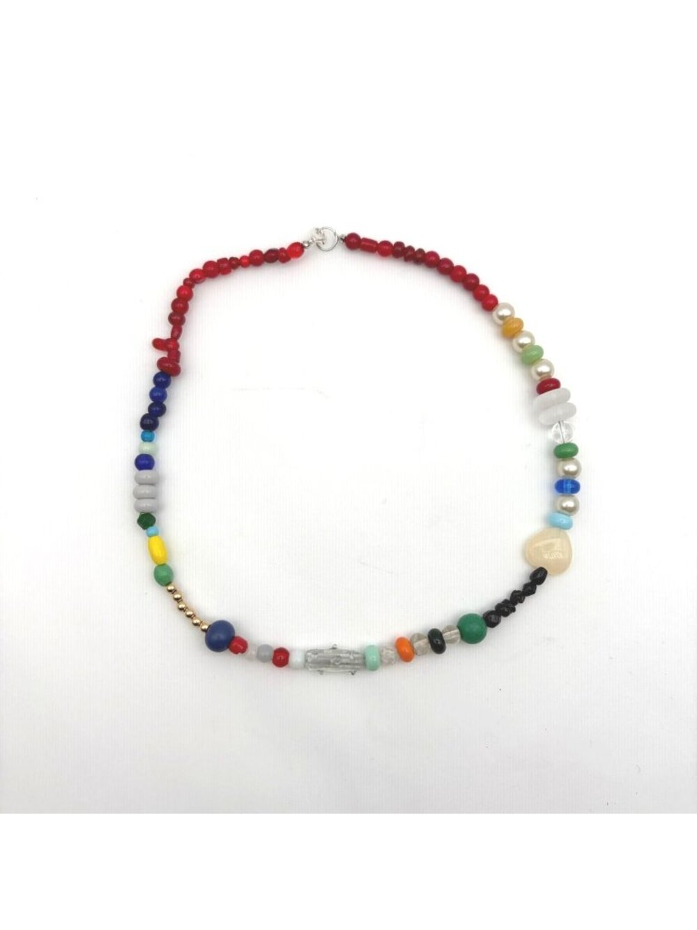 Handmade Multicolor Beaded Necklace - Picture 2 of 4